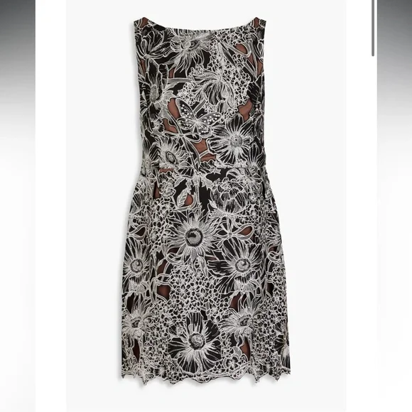 NWT MARCHESA NOTTE Guipure lace mini dress 6 - Picture 3 of 11
